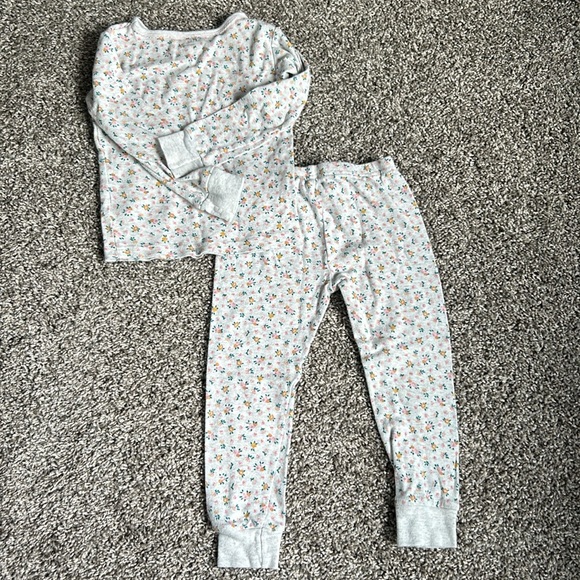 Toddler girl flower print pajama set long sleeve top and pants size 3T - Picture 5 of 5